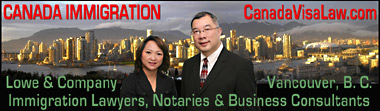 Canada Immigration Law firm Jeffrey Lowe & Notary V. Lee in front of False Creek view