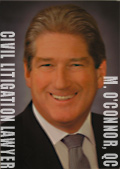 Michael O'Connor, civil litgation lawyer, hospital charity fundraiser and Queens Counsel