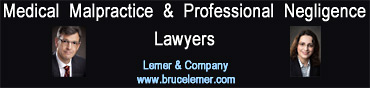 Bruce Lemer with over 30 years experience in personal injury and medical malpractice and associate Felicity Schweitzer, BA LLB