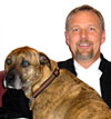 Gordon W. Zenk, with family dog Duncan, also handles some Family Law cases