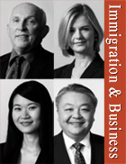 Bruce Harwood, MA LLB; Annamarie Kersop, LLB; Angea So, JD; L.K.Larry Yen, LLB business-immigration lawyers with Boughton Law in Downtown Vancouver, BC CLICK FOR MORE INFO
