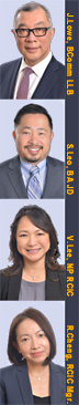 Vancouver immigration law firm includes  Jeffrey Lowe, BComm LLB;  Stan Leo, BA JD; 7 consultants Vivien Lee, Rita Cheng   - fluent in english, Chinese Mandarin, Cantonese   - click to their website